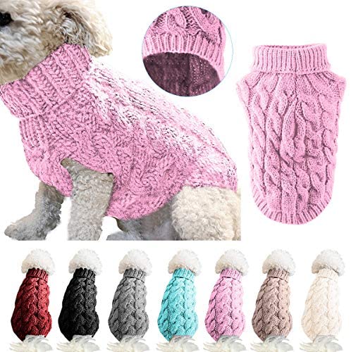 Subir y bajar combinación entusiasta Chaleco suéter para Perros Abrigo cálido suéteres de Invierno de Lana de  Punto Suave para Mascotas Ropa de Abrigo de Ganchillo de Punto para Perros  pequeños medianos - Por el perro