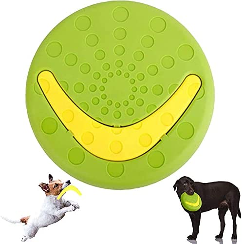 Wicemoon 1 pieza de frisbee para perro platillo volador juguetes de plástico para mascotas juguete de plástico para entrenamiento juguetes 20 cm color ramdón con cara de perro 