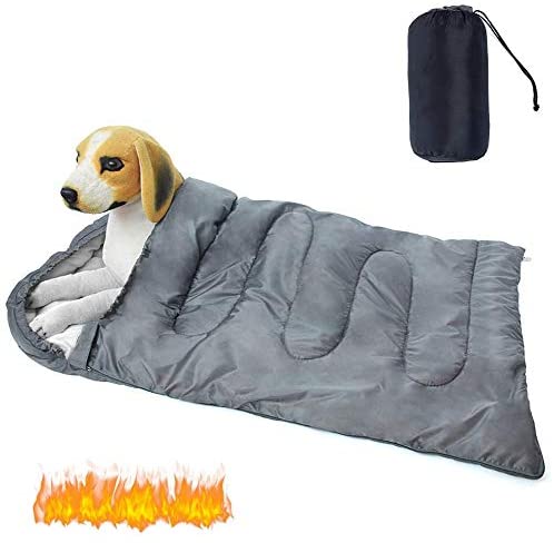 procedimiento Sofocar Condición Saco de dormir para perros EASJOY, impermeable, cálida cama para mascotas  con bolsa de almacenamiento para interior, exterior, viaje en coche,  camping, senderismo, mochilero(43.3''L x 27.6''W) - Por el perro