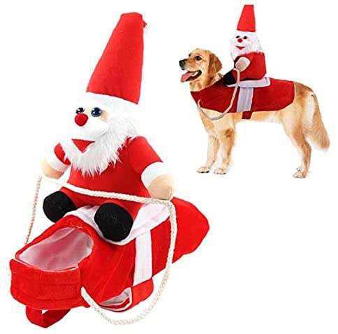 esponja Atlético dentista VusiElag Traje de Navidad para Perros Santa Claus Halloween Halloween  Navidad Montar en Perro de Mascotas Corriendo Papá Noel Disfraces de Perro  de Navidad sobre Pet para pequeños Perros Grandes - Por
