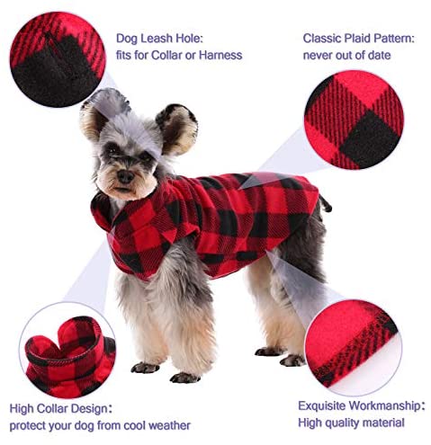 para perro abrigo para perro con agujero para correa para perros pequeños y medianos suéteres de punto XS-XL Kuoser Suéter de perro chaleco de cuello alto suéter de corazón 