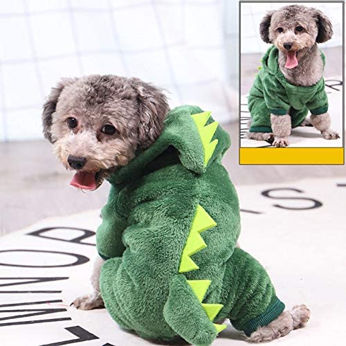 Poseca Disfraces de dinosaurio para perros pijamas para perros mono  sudaderas con capucha para perros de felpa abrigo para mascotas cachorros  gatos disfraces de Halloween y Navidad trajes - Por el perro