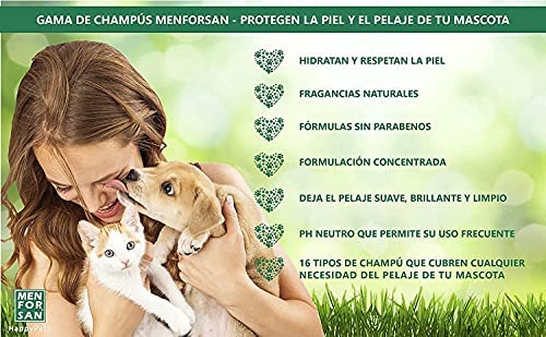 Separar pozo resumen Menforsan Champú perros hidratante, hidrata y protege, PH neutro adaptado a  la piel del perro - Por el perro