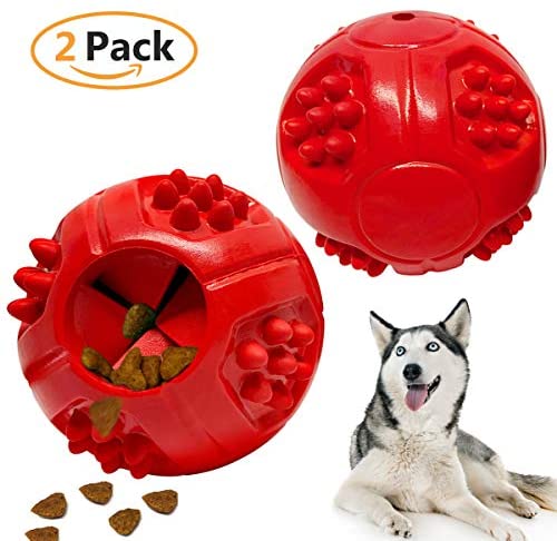 CHLEBEM Juguetes interactivos para perro, juguete para masticar para perros  pequeños y medianos, dispensador de alimentos IQ Treat, puzle para cachorros  y mascotas, bola de goma resistente y duradera, mejor limpieza de