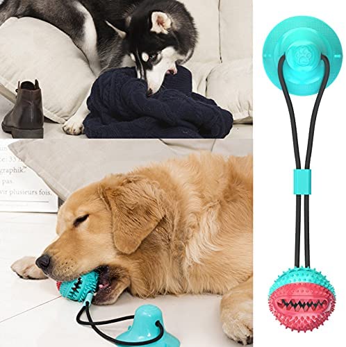 herramienta de limpieza de dientes suitable juguete de pelota para masticar rellenable juguete de pelota interactivo multifuncional para perros awhao-123 Juguete de mordedura de molar para mascotas 